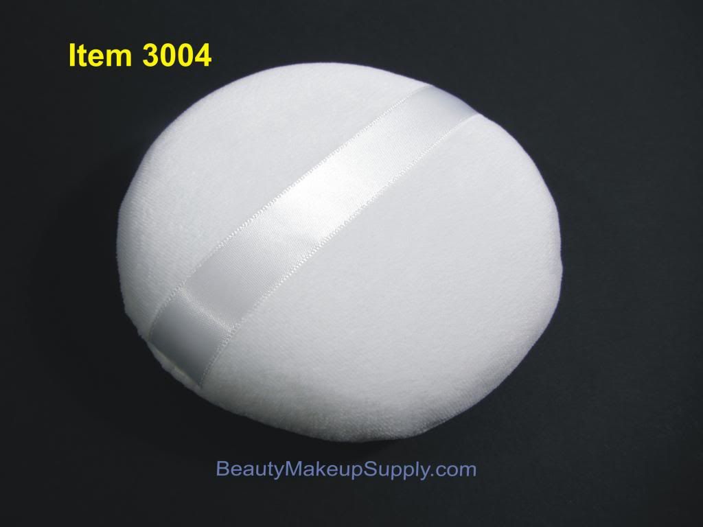 LARGE 5 INCH VELOUR BODY POWDER PUFF with SATIN RIBBON SKU 3004