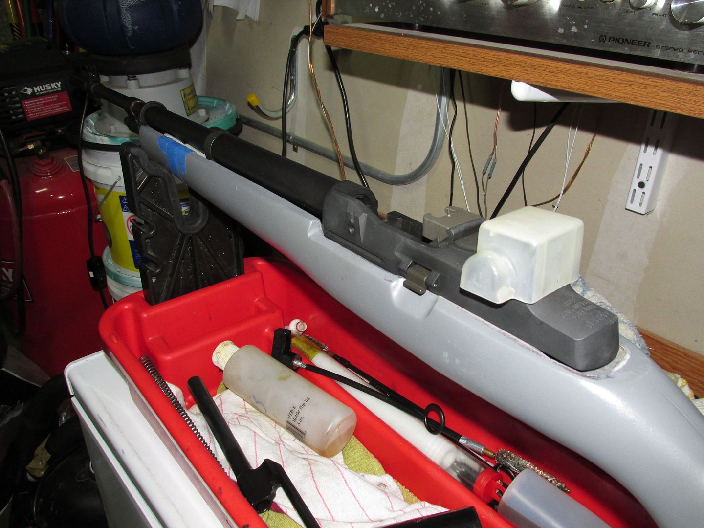 Making a barrel fulcrum for bedding out of JB weld. M14 Forum