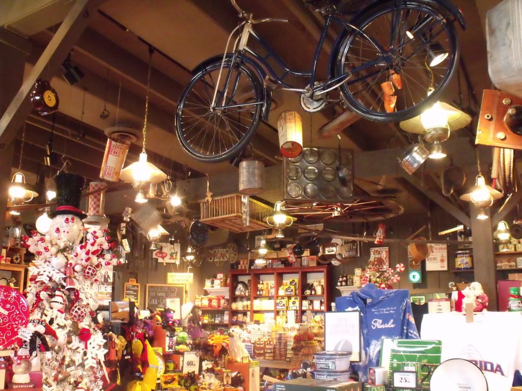 A couple of pics of the Cracker Barrel store. We love shopping in here.