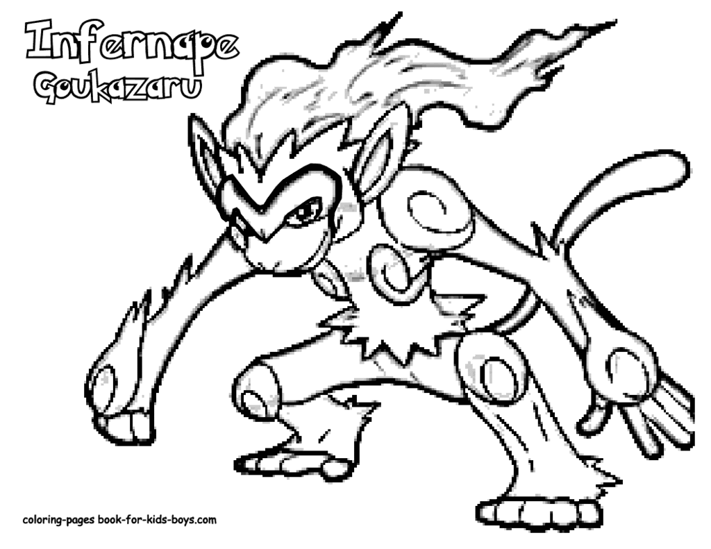 Infernape Pokemon Image Coloring Pages Book For