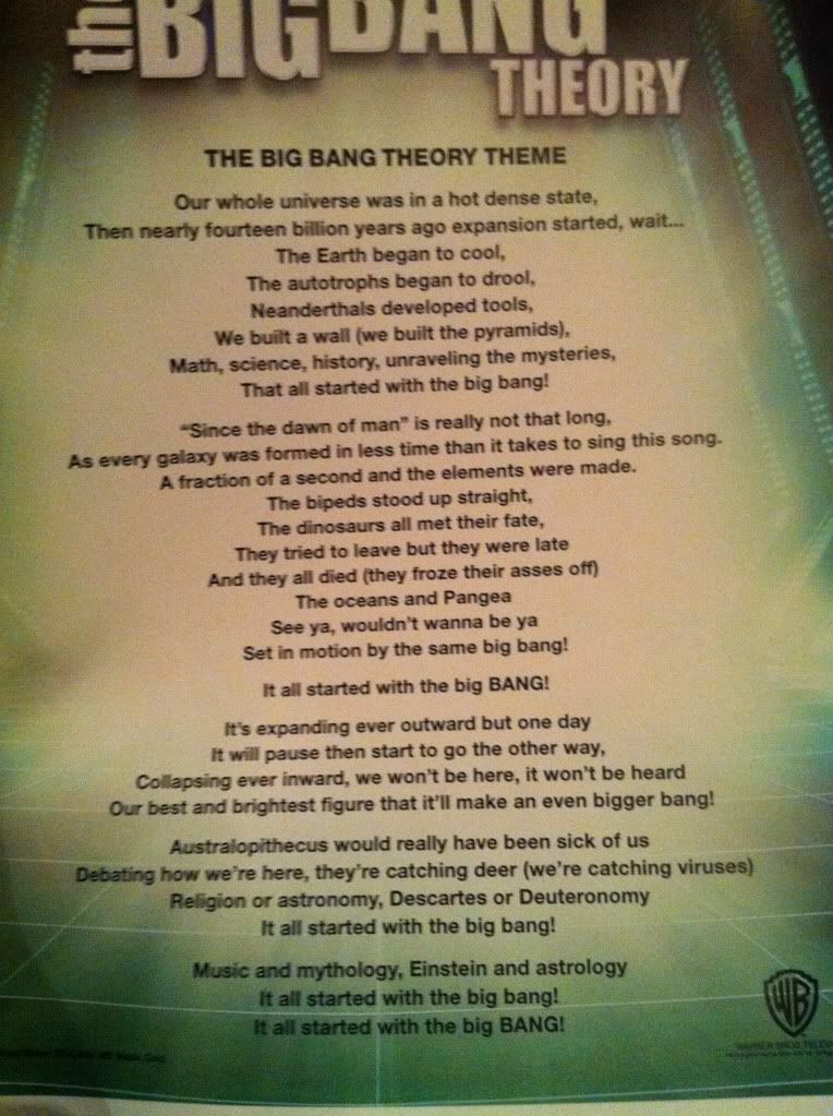 The Big Bang Theory Lyrics