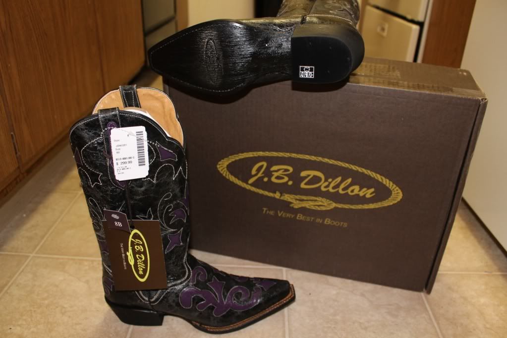 Womens Genuine Leather Designer Cowboy Boots NWT size 8 NR Black