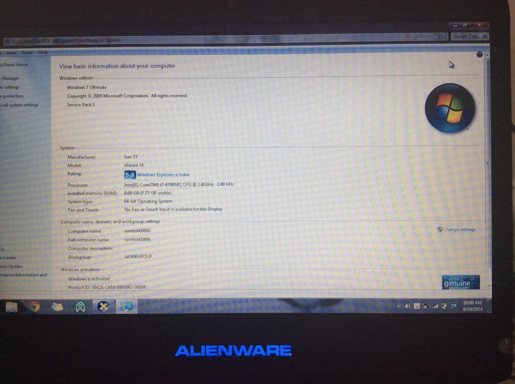 Thanh lý alienware 14x gò vấp - 1