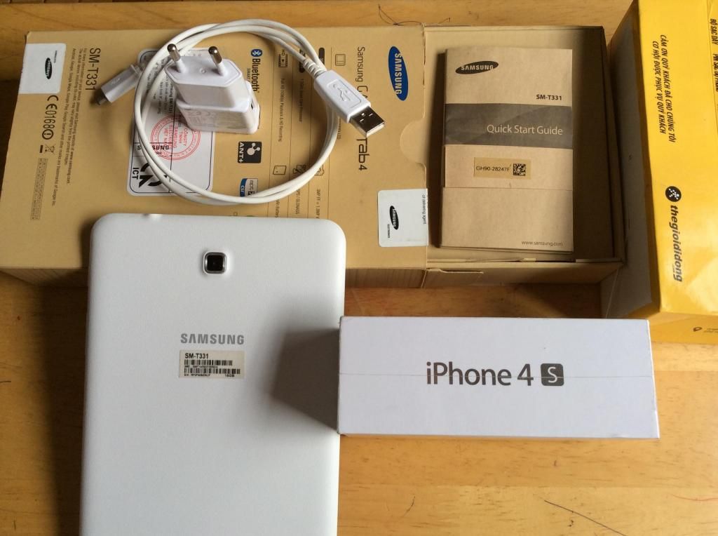 Bán galaxy tab 4(t331) và iPhone 4s -8g(chưa ACTIVE ) - 1