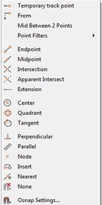 object osnap pada AutoCAD osnap autocad shortcut