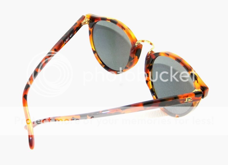 NEW VUARNET ROUND RETRO BROWN TORTOISESHELL SUNGLASSES  