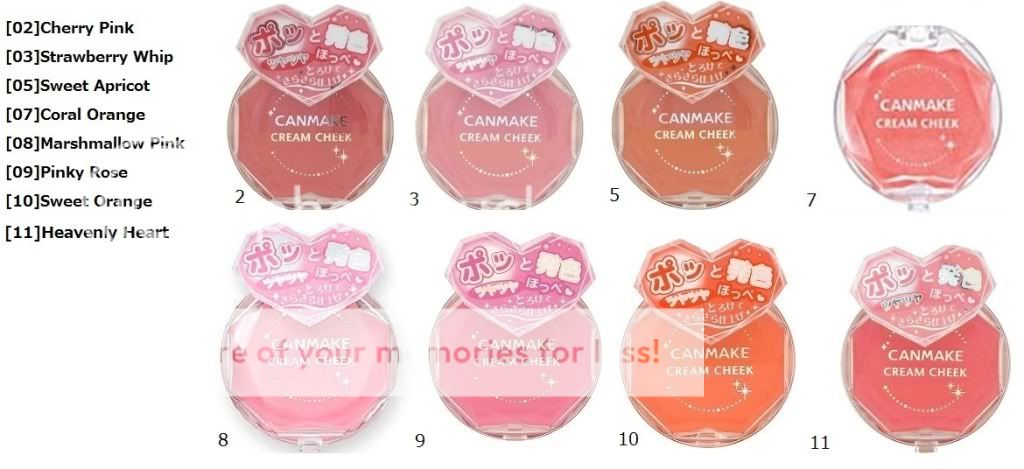 Canmake Japan Cream Blush Cream Cheek Choose Color  