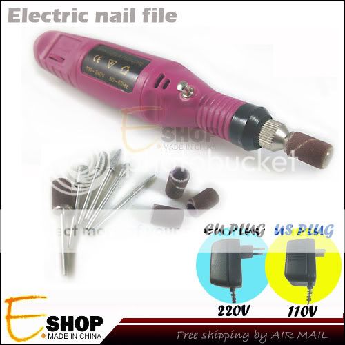 New Electric Nail File Drill Manicure + 6 professional bits for nail 