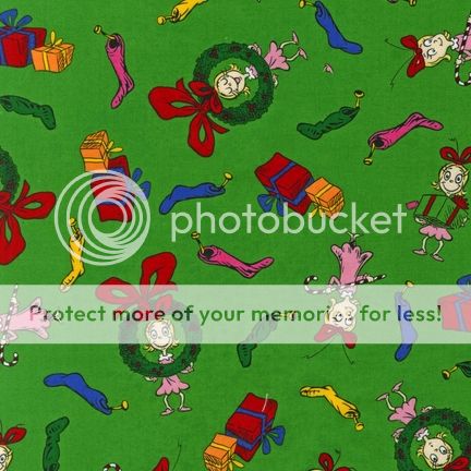 Dr. Seuss Grinch Christmas Quilt Fabric Fat Quarter  